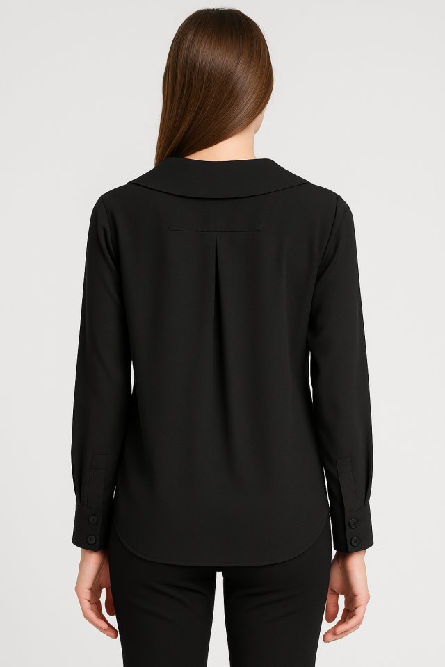 Modern Cut Asimetrik Siyah Kadın Ceket