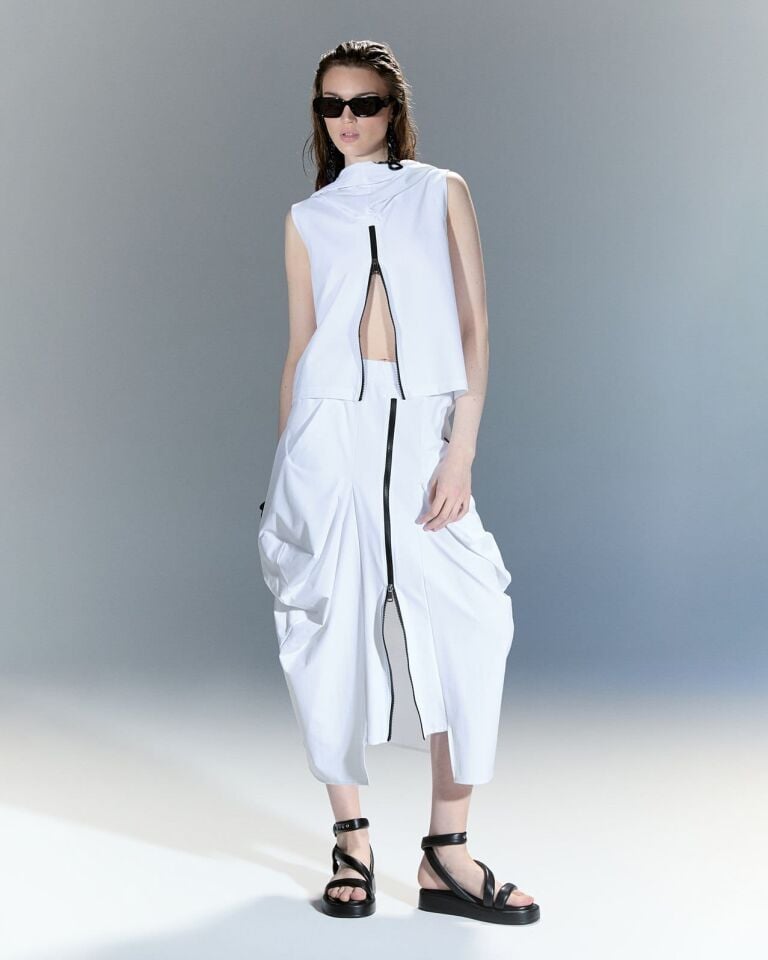 Avant-Garde Zip Skirt Etek