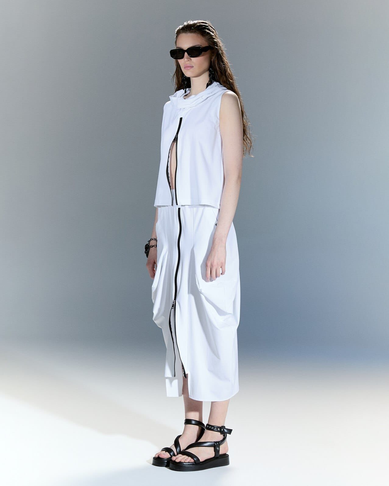 Avant-Garde Zip Skirt Etek