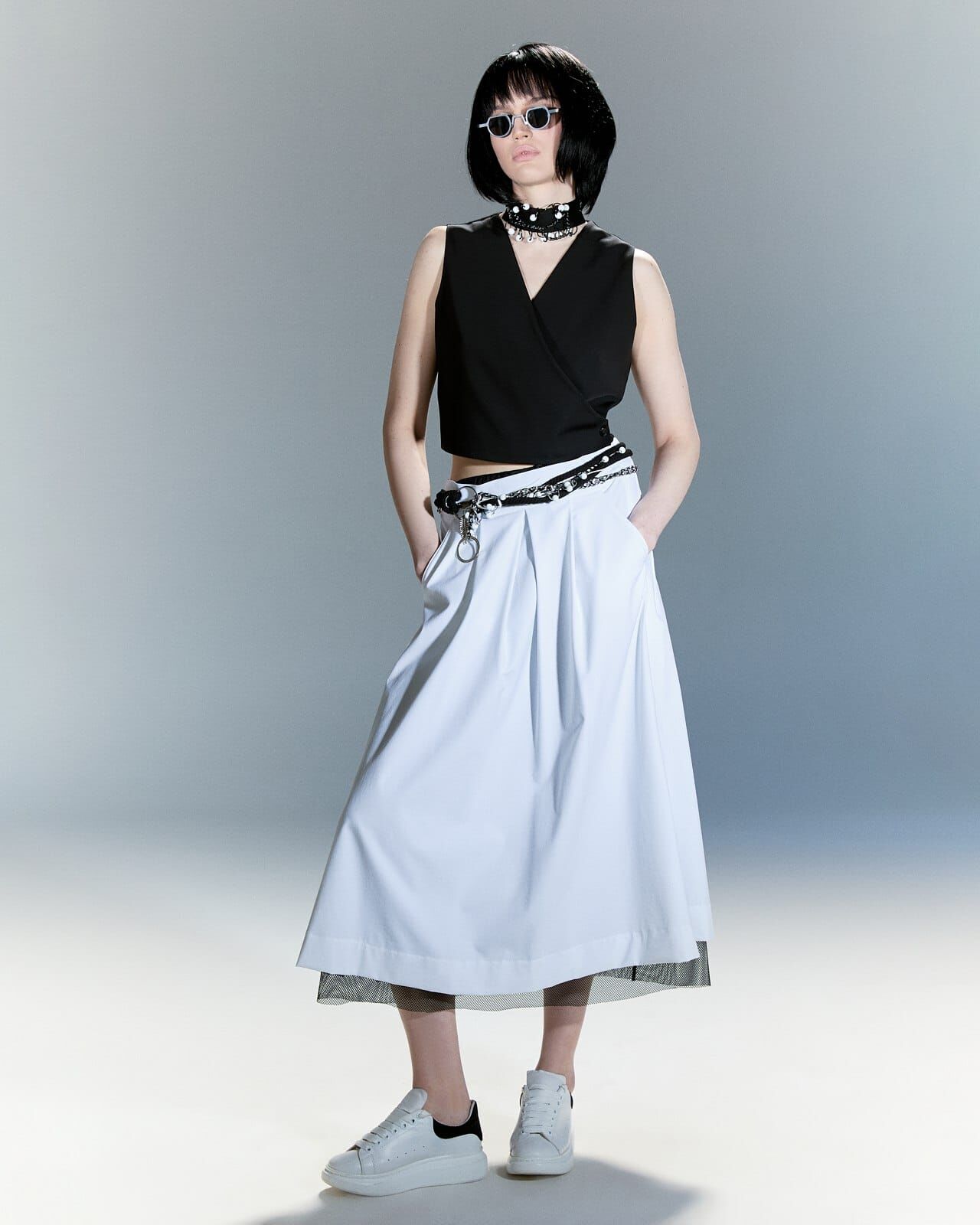 Kruvaze Zarafet Siyah Bluz